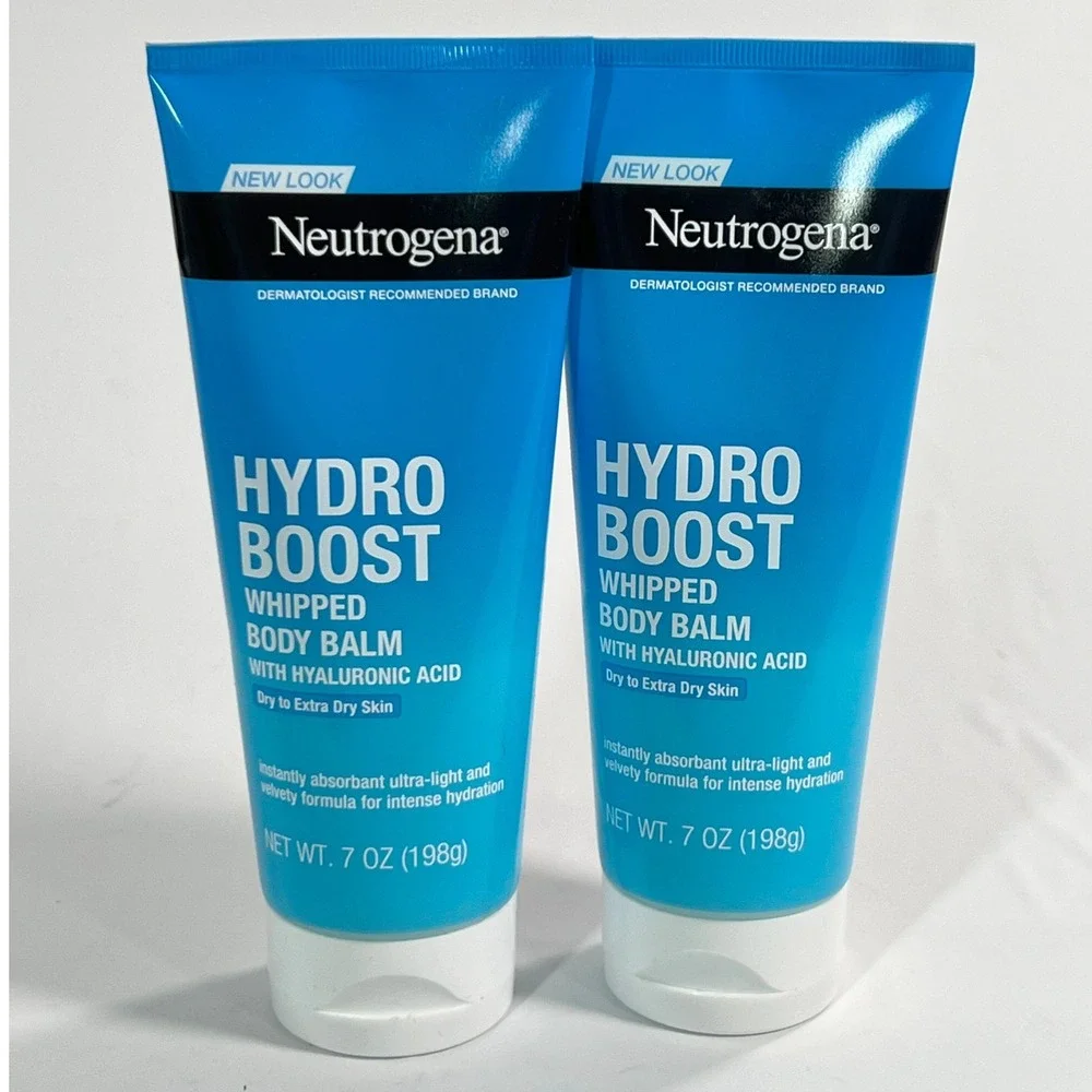 Lot of 2 Neutrogena Hydro Boost Whipped Body Balm 7 oz Hyaluronic Acid Brand New